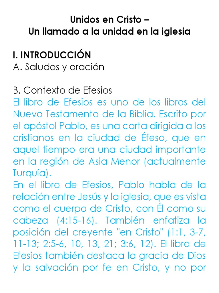 Unidos en Cristo - Un Llamado A La Unidad en La Iglesia PDF | PDF
