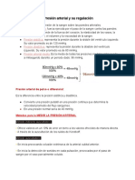 Regulación de la presión arterial en