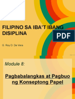 Module 8 9 Filipino Sa Ibat Ibang Disiplina