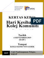 Kertas Kerja - Program Hari Kesihatan Pergigian KKGP 2019