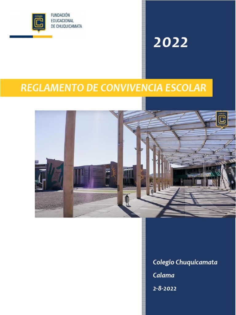 Reglamento de Convivencia Escolar 2022 | PDF | Negocios