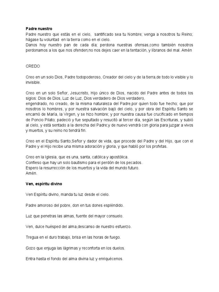 Oraciones | PDF