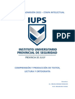 Comprensión y Producción de Textos, Lectura y Ortografía PDF