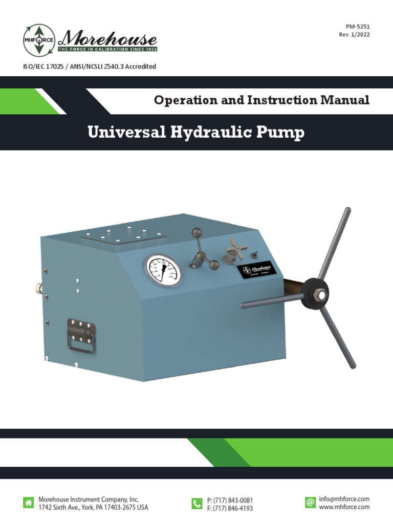 UniversalHydraulicPumpPM5251 PDF