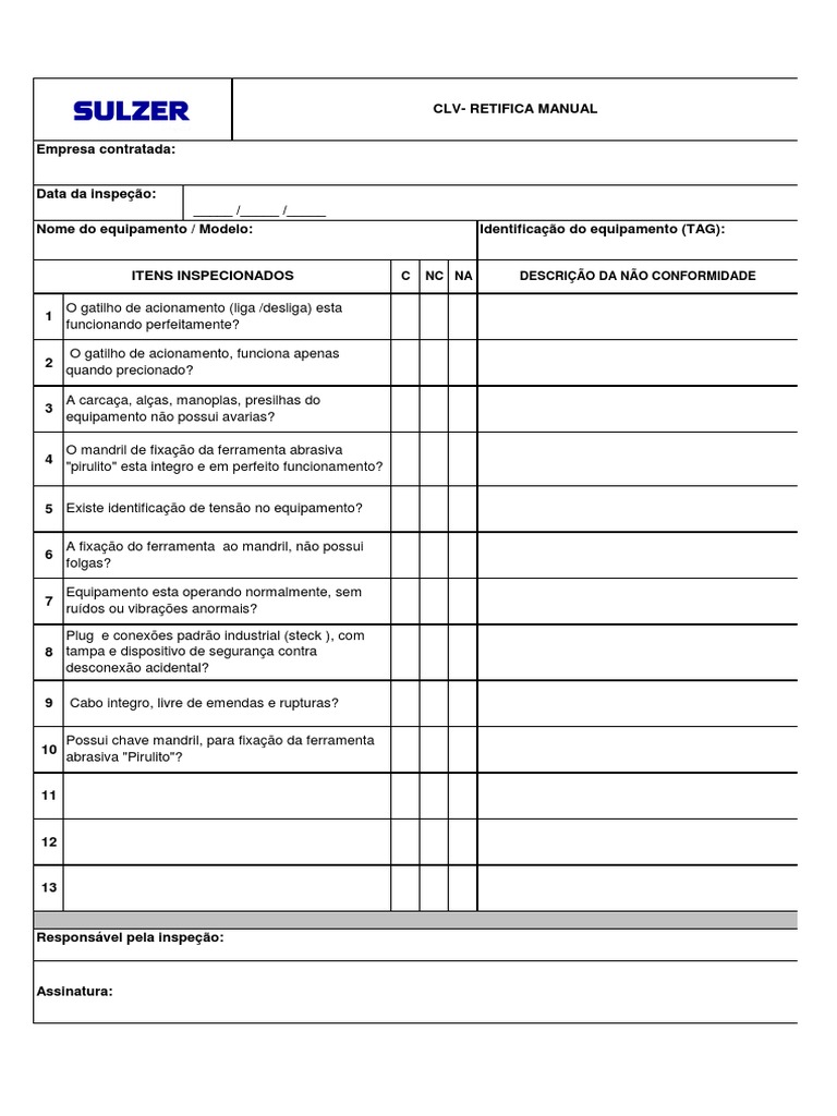 Check List Selo Retifica | PDF