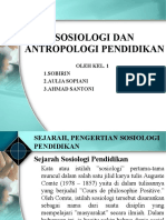 Sosiologi Antropologi Pendidikan