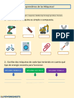 ¡Qué Aprendimos de Las Máquinas! Nombre: - 1.-Identifica Si La Máquina Es Simple o Compuesta