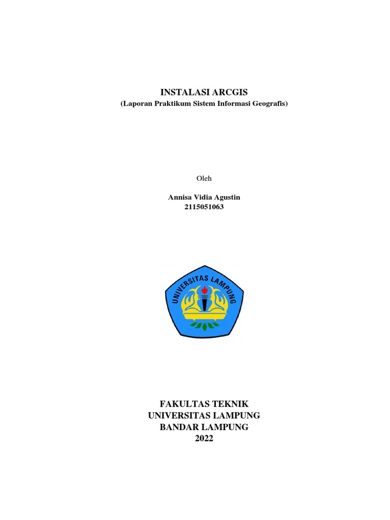 Instalasi arcgis laporan praktikum sig pdf