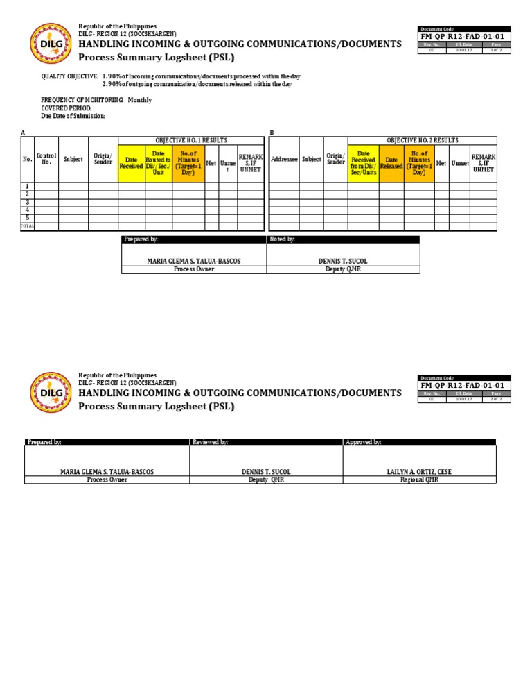 Incoming & Outgoing Document Handling | PDF