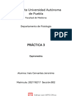 Práctica Espiro de Laboratorio de Fisiología II PDF