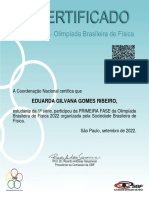 OBF 2022: Certificado de participação