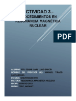 Actividad 3. - Procedimientos en Resonancia Magnética Nuclear