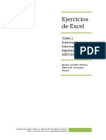 Ejercicios de Excel. TEMA 1. Sistemas de Información Digitales II 2007 - 2008. Ignacio González Alonso y Alberto M.