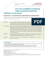 Non-Contact Heart Rate Variability Monitoring Using Doppler Radars Located Beneath Bed Mattress A Case Report