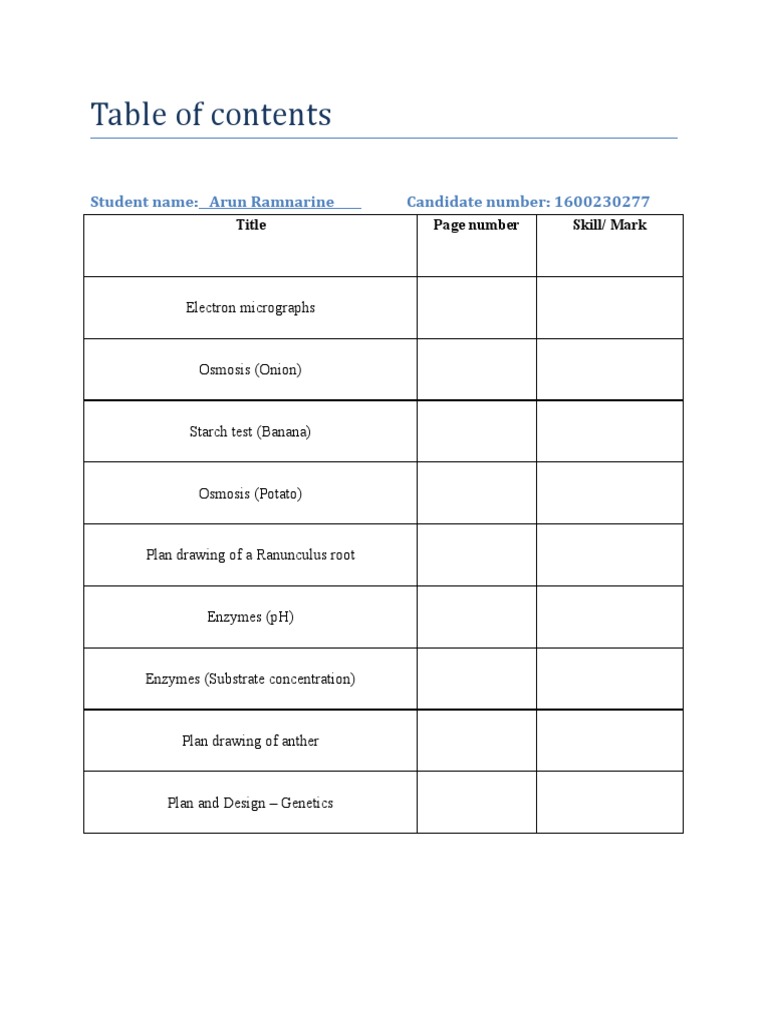 Table of Contents L6 | PDF