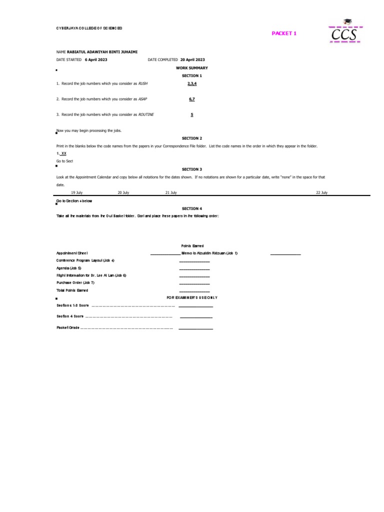 Job Processing Summary Report | PDF