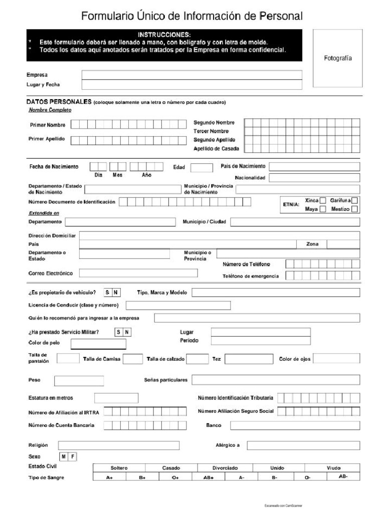 Solicitud de Empleo PDF | PDF