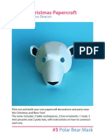 Polar Bear Mask Crafts Blank PDF
