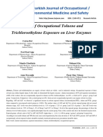 Effects of Occupational Toluene and Trichloroethylene Exposure On Liver Enzymes PDF