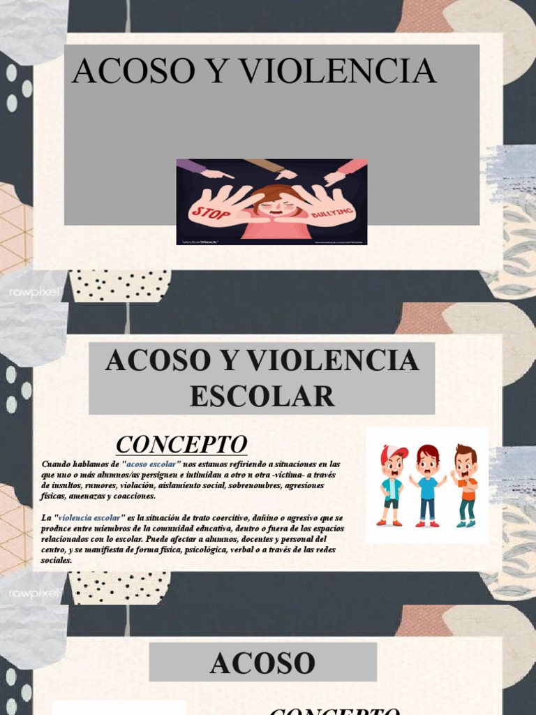 Acoso y Violencia Escolar | PDF | Relaciones personales, crianza y ...