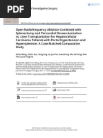 Open Radiofrequency Ablation Combined With Splenectomy and Pericardial Devascularization Vs Liver Transplantation For Hepatocellular Carcinoma PDF