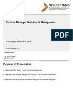 External Manager Selection and Monitoring