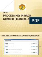 SOP Key in Rack Number Manually - Slide Presentation