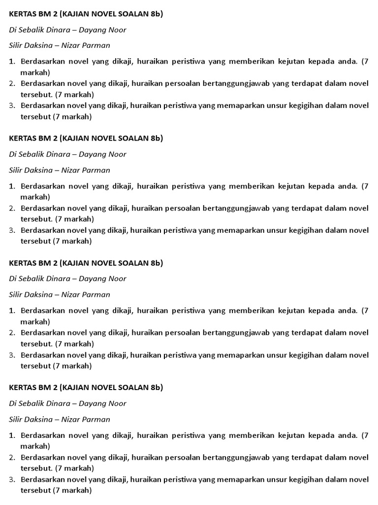 Analisis Novel: Dinara & Daksina | PDF | Fiksi Umum