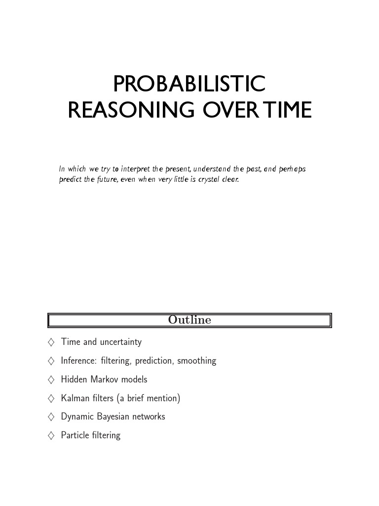 Probabilistic Reasoning Over Time | PDF