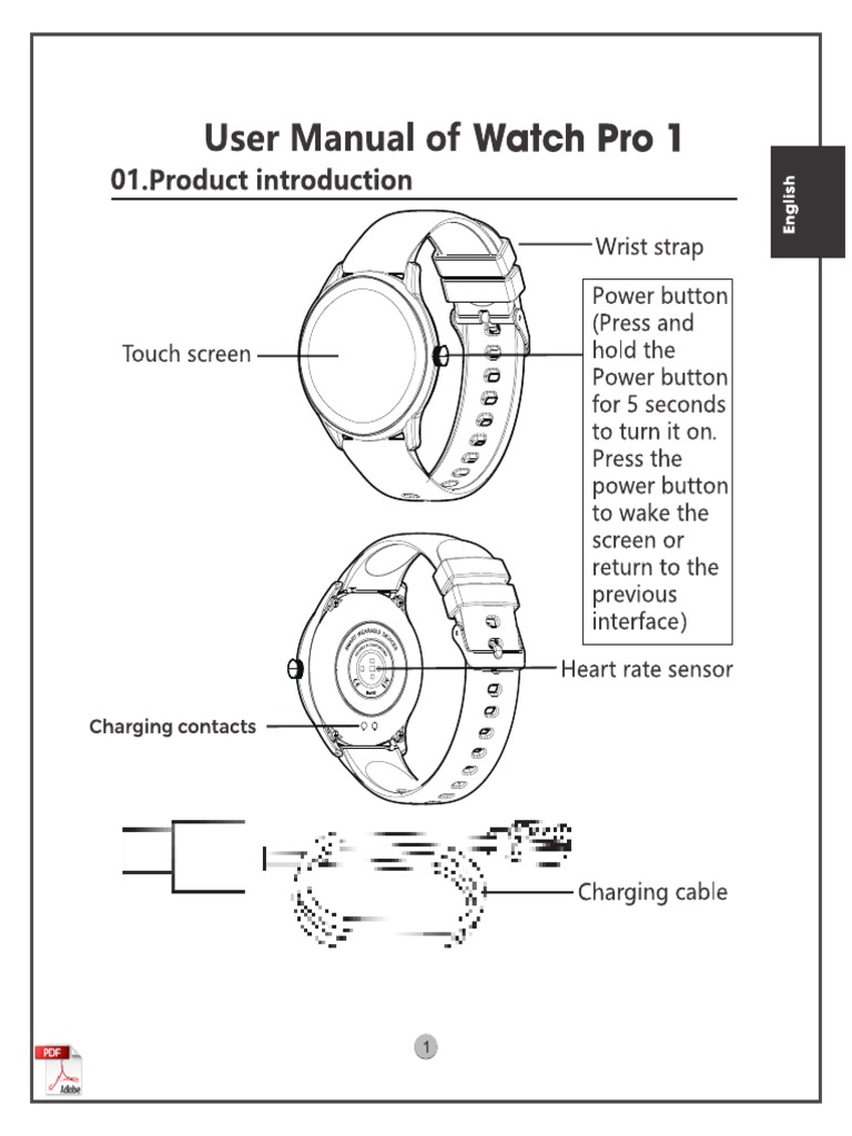 Manual Utilizare Bratara Fitnes Watch Pro 1 PDF PDF