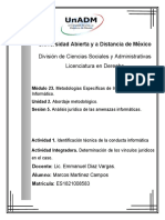 Universidad Abierta y A Distancia de México: División de Ciencias Sociales y Administrativas Licenciatura en Derecho