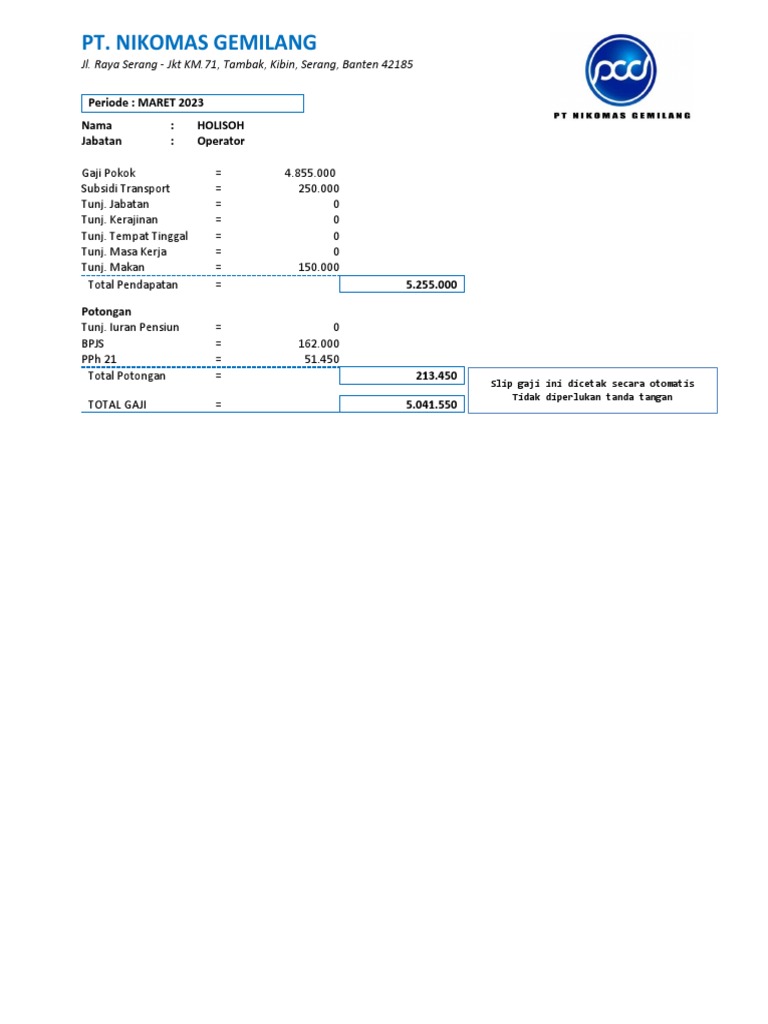 Slip Gaji Nikomas PDF