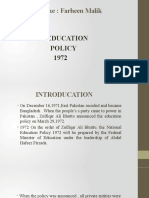 Educational Policy 1972