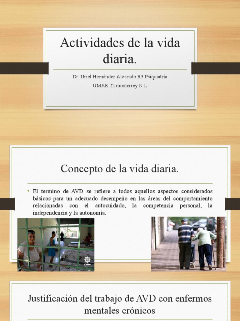 Actividades de La Vida Diaria | PDF