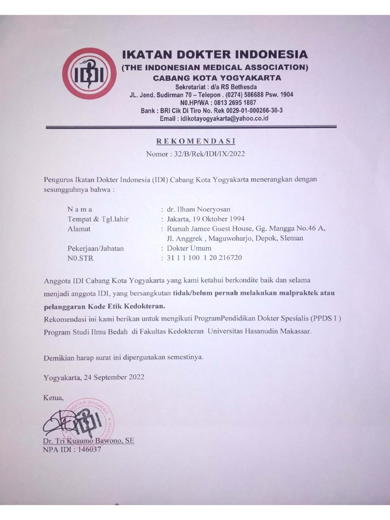 Rekom IDI Baru | PDF