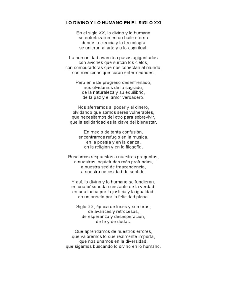 LO DIVINO EL HUMANO intelligence overview