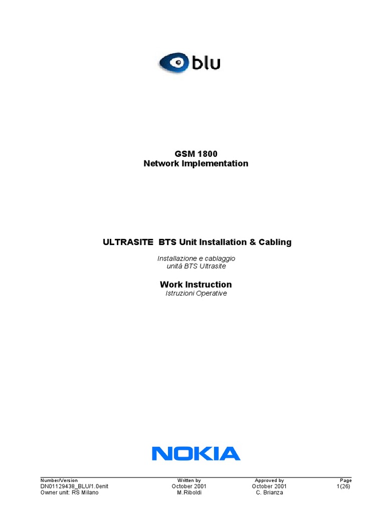 Ultrasite BTS Installation Diag | PDF