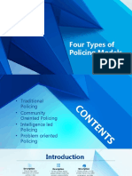 Four Types of Policing Models: Traditional, Community Oriented, Intelligence Led, and Problem Oriented