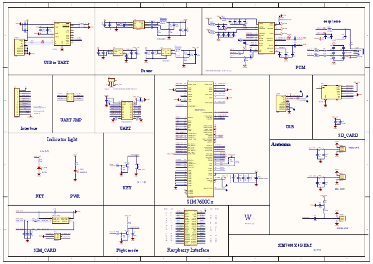 SIM7600G 4G Module Schematic Diagram | PDF