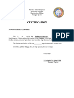 Certification Sorsogon PDF