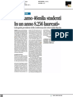 Calcagnini (CRUM) Abbiamo 46mila studenti e 8mila laureati - Il Corriere Adriatico del 3 maggio 2023