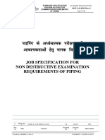 Job Specification For Non Destructive Examination Requirements of Piping