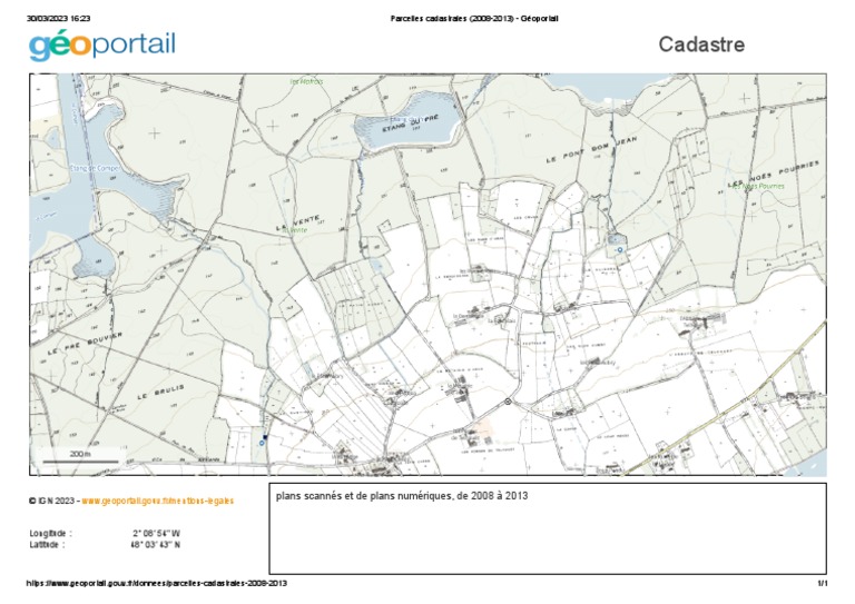 Parcelles Cadastrales (2008-2013) - Géoportail PDF | PDF