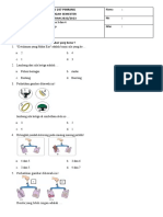 SOAL PTS KELAS 1 Tema 6 Subtema 3 Dan 4