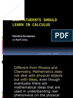 What Students Should Learn in Calculus - Prof. Hendra Gunawan, PH.D PDF