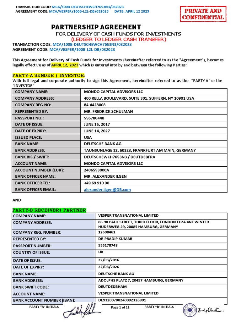 100B L2L Mondo Capital (S) & Vesper Transnational LTD DT 12 Apr