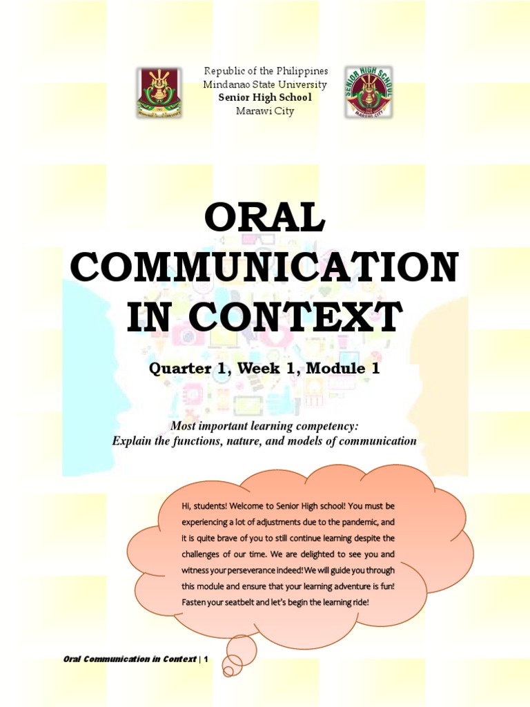 Oral Communication: Functions and Models | PDF