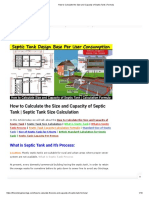How To Calculate The Size and Capacity of Septic Tank - Formula PDF