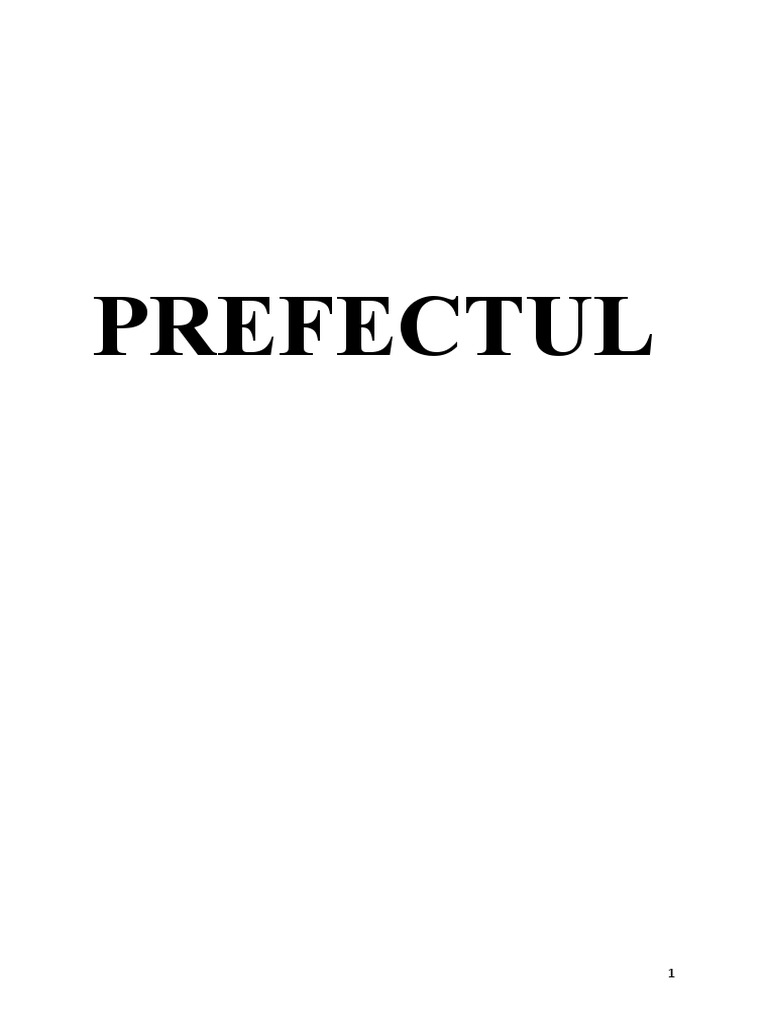 Prefectul | PDF