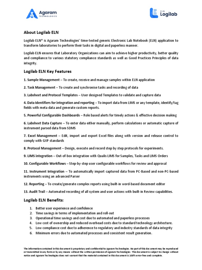 ELN Product Notes | PDF